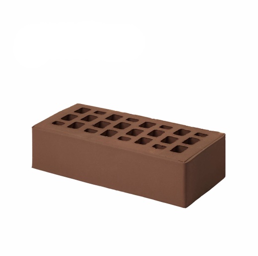 Кирпич лицевой одинарный пустотелый Шоколад Гладкий