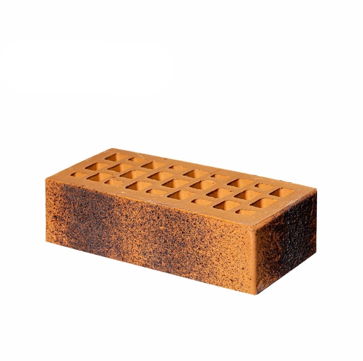 Кирпич лицевой одинарный пустотелый Бронза Терра